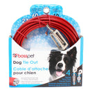 PDQ Red Vinyl Coated Cable Dog Tie Out Large