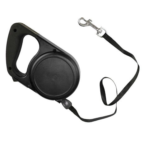 PDQ Red / Black Cotton/Nylon Dog Retractable Leash Medium/Large