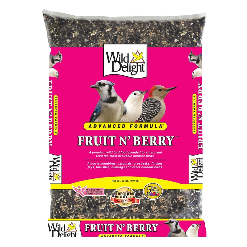 Wild Delight Fruit N Berry Assorted Species Sunflower Seeds Wild Bird Food 20 lb