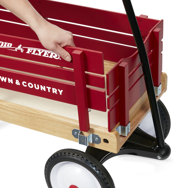 Radio Flyer Town and Country Toy Wagon Wood Red
