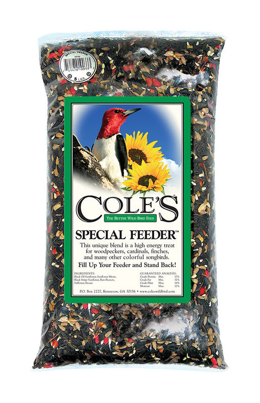 Cole's Special Feeder Assorted Species Black Oil Sunflower Wild Bird Food 20 lb