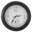 CLOCK/THERM BLACK 14"