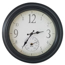 CLOCK/THERM BLACK 14"