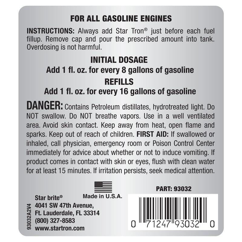 Star brite Star Tron Gasoline Fuel Treatment 32 oz