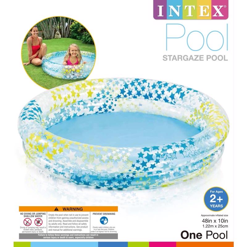 Intex 35 gal Round Plastic Inflatable Pool 10 in. H X 4 ft. D