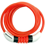 Master Lock 1/4 in. W X 5 ft. L Vinyl Covered Steel 4-Dial Combination Locking Cable