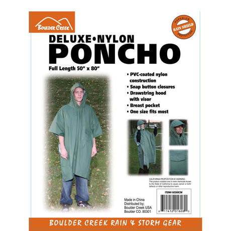 PONCHO NYL/PVC50"X80"GRN