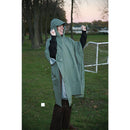 Boulder Creek Green PVC-Coated Nylon Rain Poncho One Size Fits All