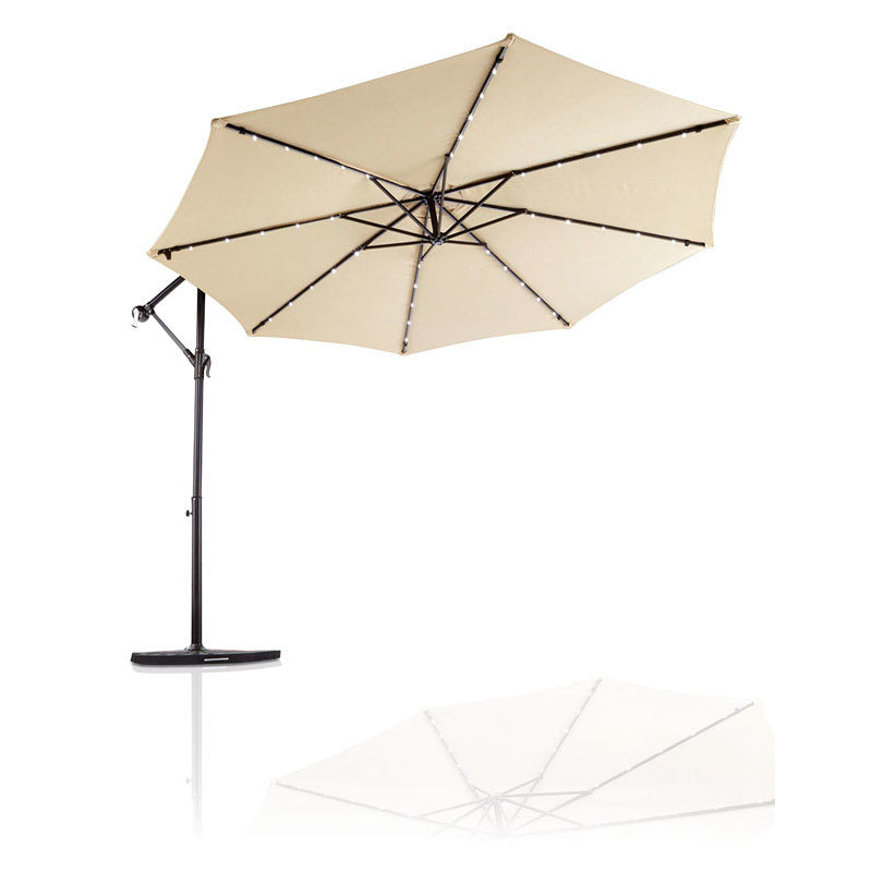 Living Accents 10 ft. Tiltable Tan Offset Umbrella