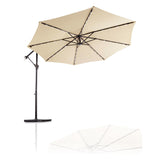 Living Accents 10 ft. Tiltable Tan Offset Umbrella