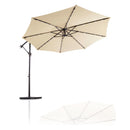 Living Accents 10 ft. Tiltable Tan Offset Umbrella
