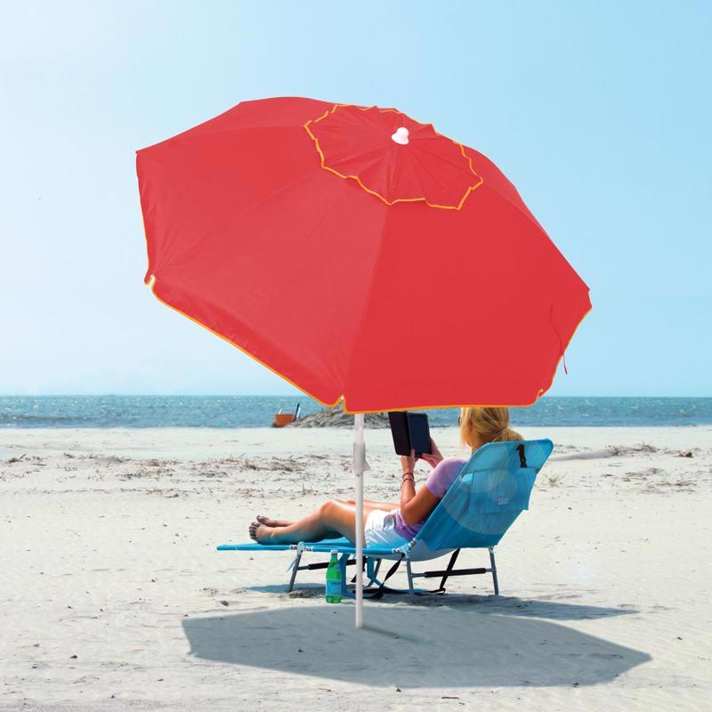 Rio Deluxe 6.5 ft. Tiltable Assorted Beach Umbrella