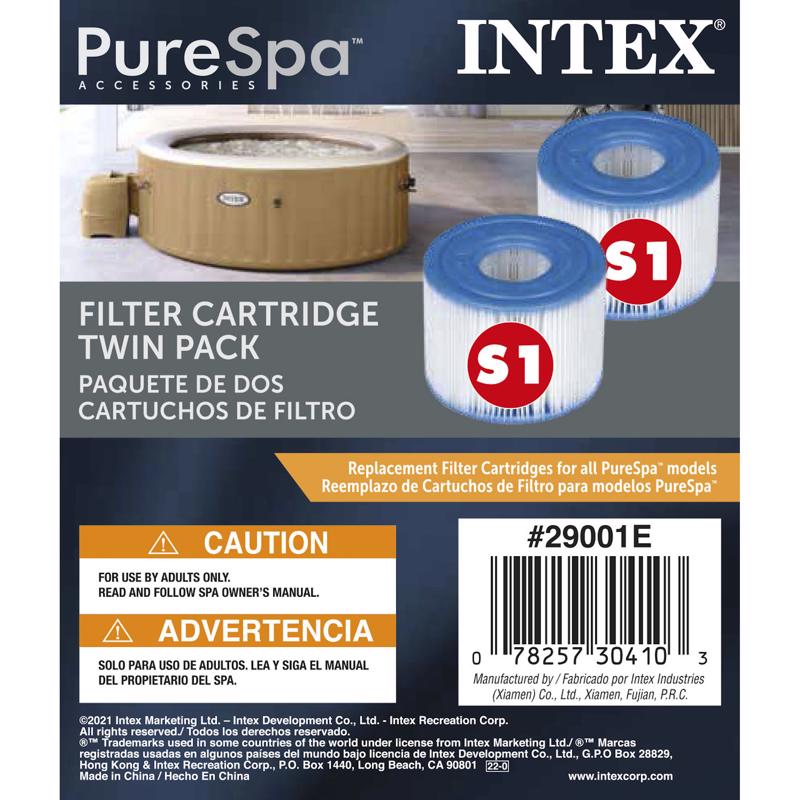 Intex PureSpa Pool Filter Cartridge 2.8 in. H X 4.25 in. W X 4.25 in. L