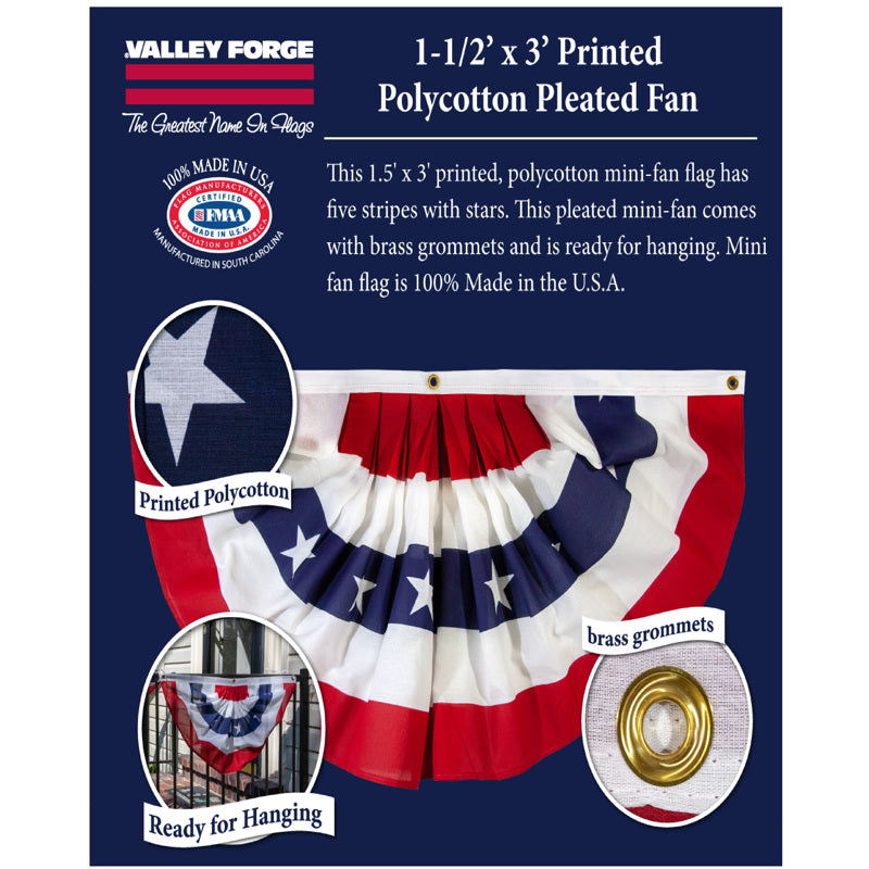Valley Forge American Banner 18 in. H X 36 in. W