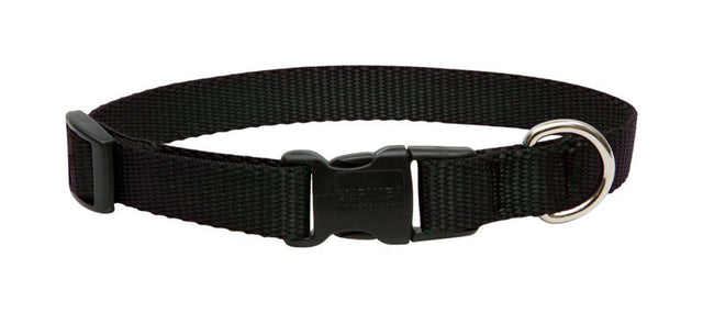 DOG COLLAR 9-14" ADJ BLK