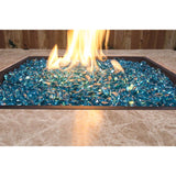 Bond Manufacturing Bodega Blue Gloss Glass Fire Pit Lava Glass
