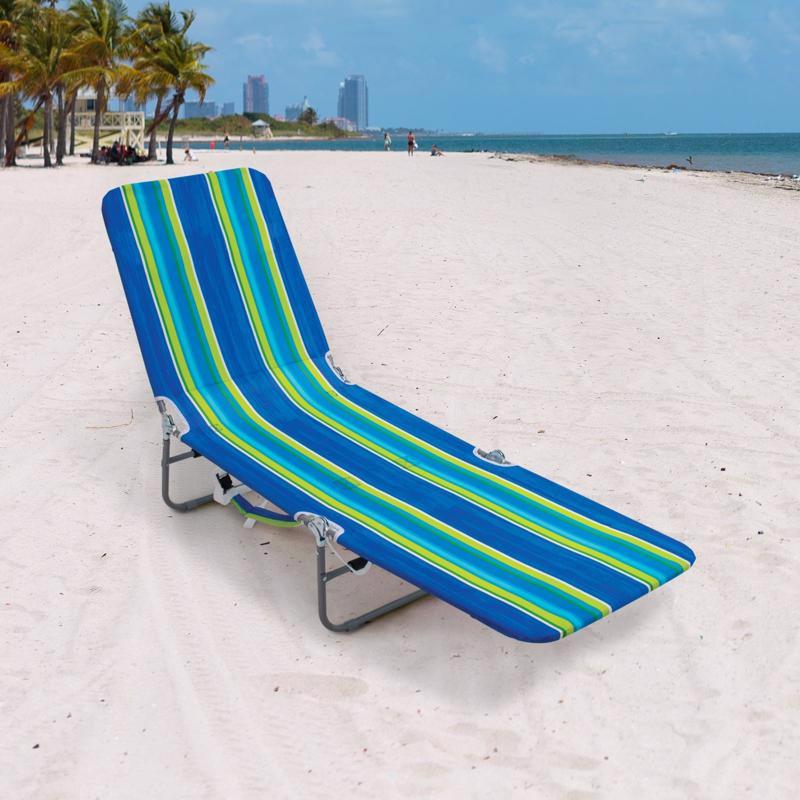 RIO Brands Silver Steel Frame Chaise Lounge Multicolored