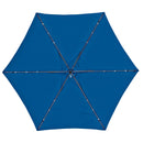 Living Accents Solar LED 9 ft. Tiltable Royal Blue Market Umbrella
