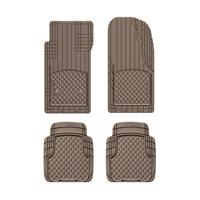 RUBBER FLOOR MAT TAN 4PC