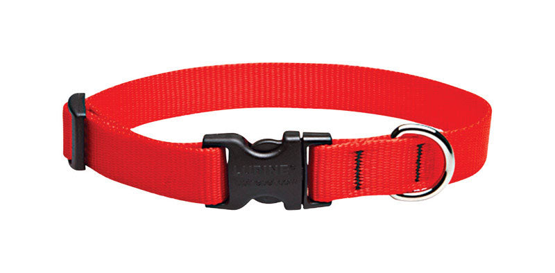 DOG COLLAR 13-22"ADJ RED