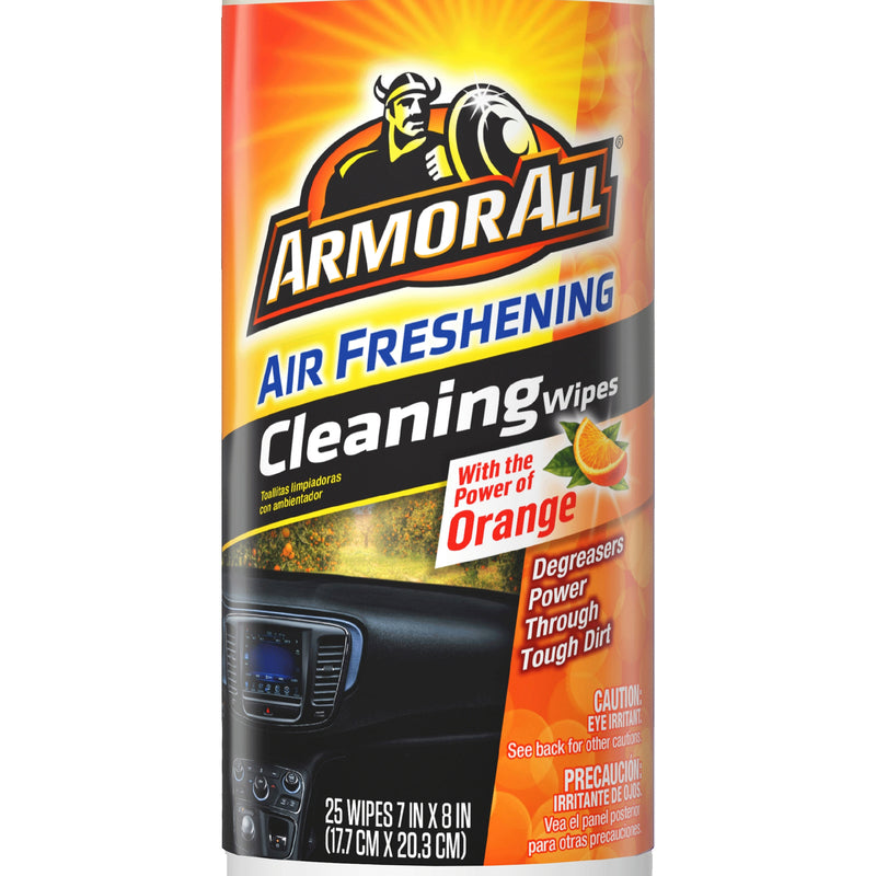 Armor All Multi-Surface Air Freshening Cleaner Wipes Orange Scent 25 ct