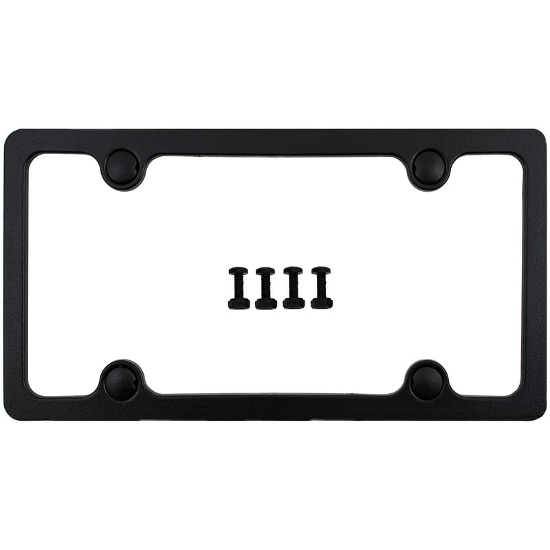 Custom Accessories Black ABS License Plate Frame