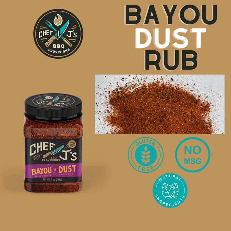 Chef J's BBQ Provisions Bayou Dust BBQ Rub 7 oz