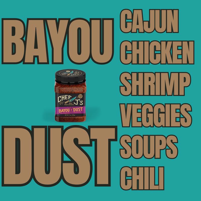 Chef J's BBQ Provisions Bayou Dust BBQ Rub 7 oz