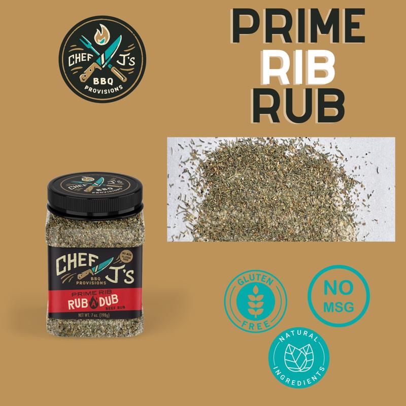 Chef J's BBQ Provisions Prime Rib Rub-A-Dub BBQ Rub 7 oz