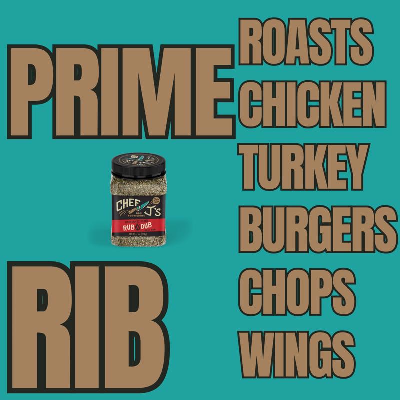 Chef J's BBQ Provisions Prime Rib Rub-A-Dub BBQ Rub 7 oz