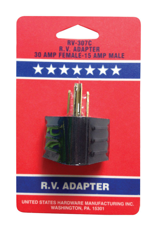 US Hardware 15 amps RV Electrical Adapter 1 pk