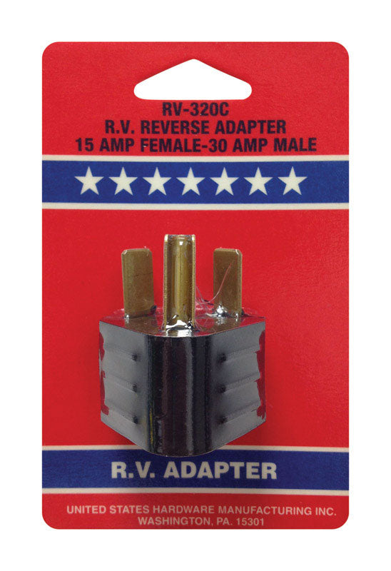 US Hardware 15 amps RV Reverse Electrical Adapter 1 pk