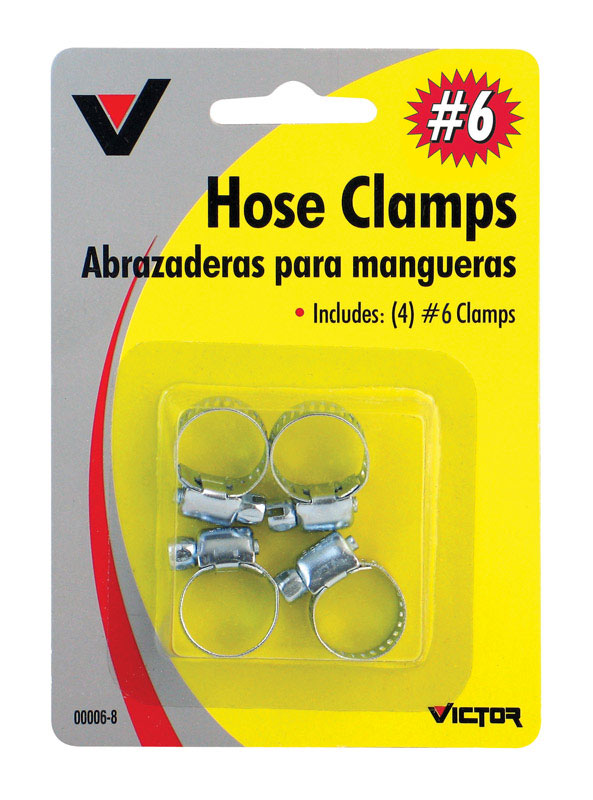 CLAMP HOSE 1/4"X7/8" 4PK