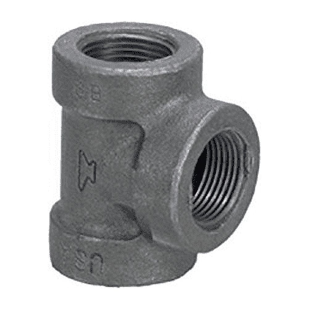 Anvil 1-1/4 in. FPT X 1-1/4 in. D FPT 1-1/4 in. D FPT Black Malleable Iron Reducing Tee