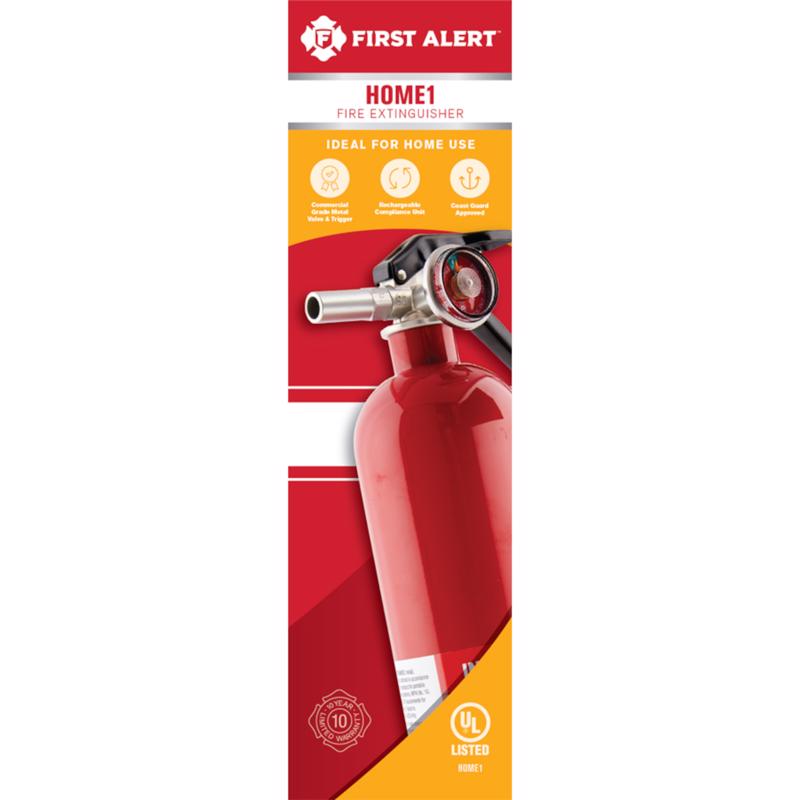 First Alert 2-1/2 lb Fire Extinguisher For Household OSHA/US Coast Guard Agency Approval