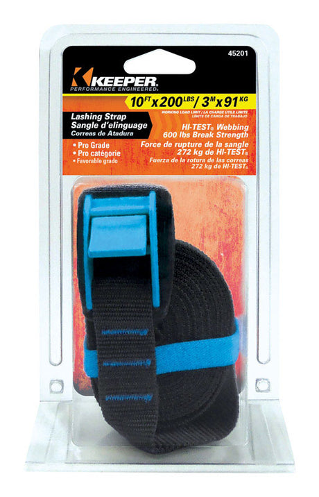 Keeper 1 in. W X 10 ft. L Gray Lashing Strap 200 lb 1 pk