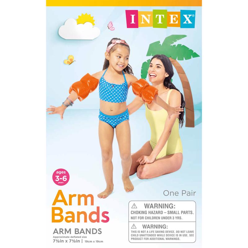 Intex Red Vinyl Inflatable Swimming Arm Bands
