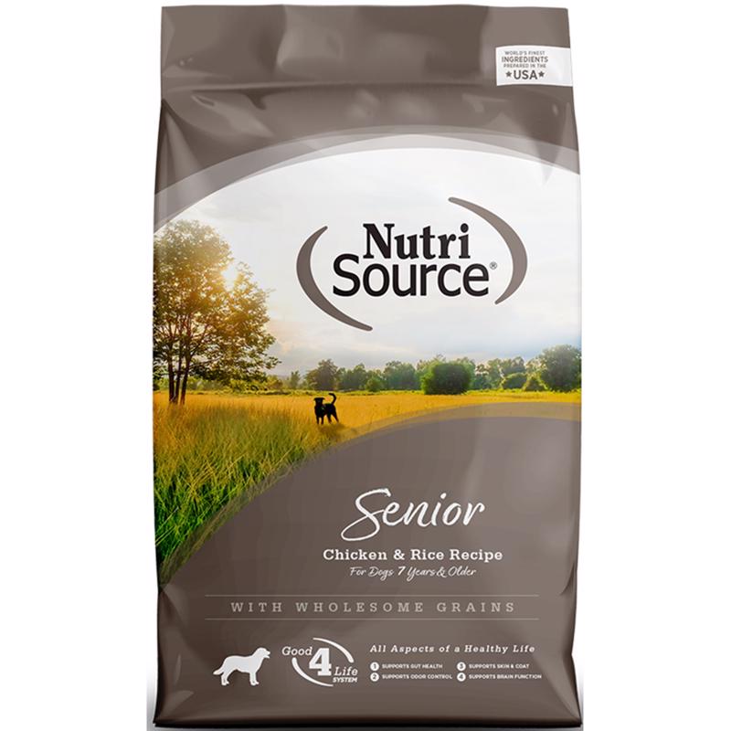 NutriSource Senior Chicken and Rice Cubes Dog Food 4 lb