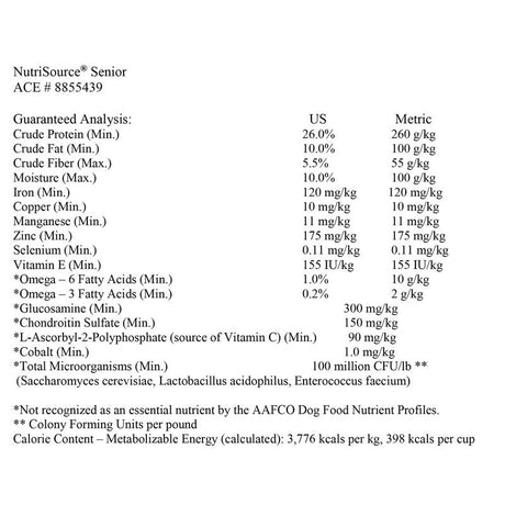 NutriSource Senior Chicken and Rice Cubes Dog Food 4 lb