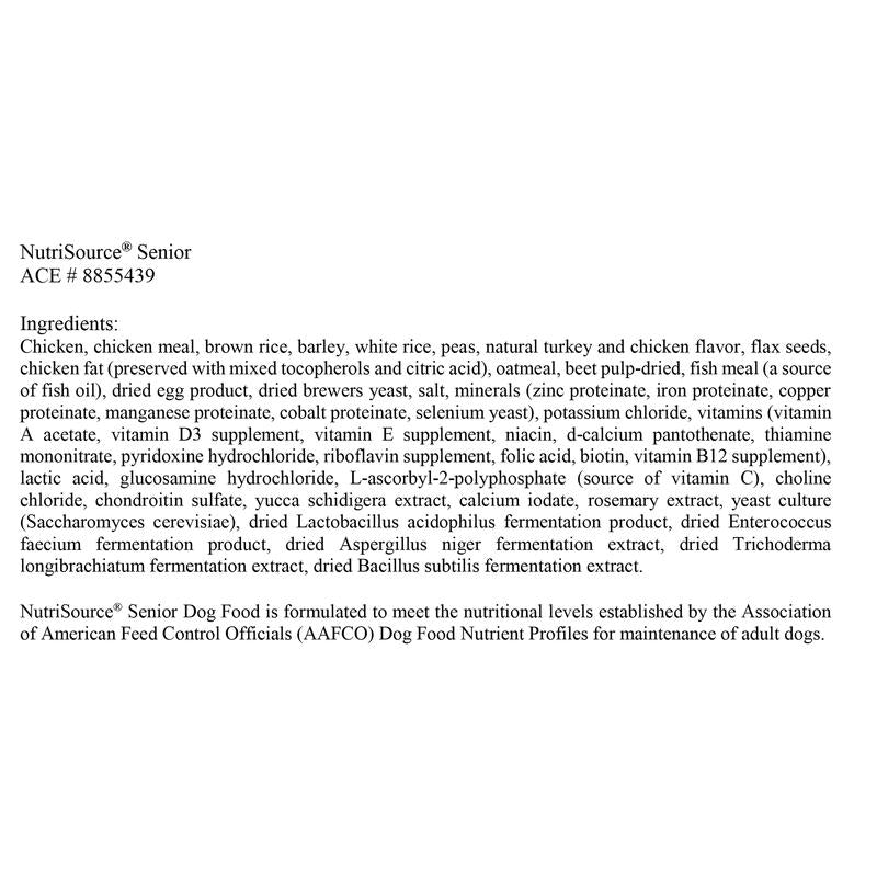 NutriSource Senior Chicken and Rice Cubes Dog Food 4 lb