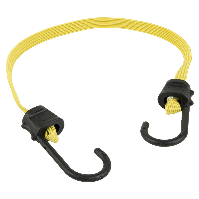 Keeper Yellow Flat Bungee Cord 24 in. L X 0.315 in. 2 pk