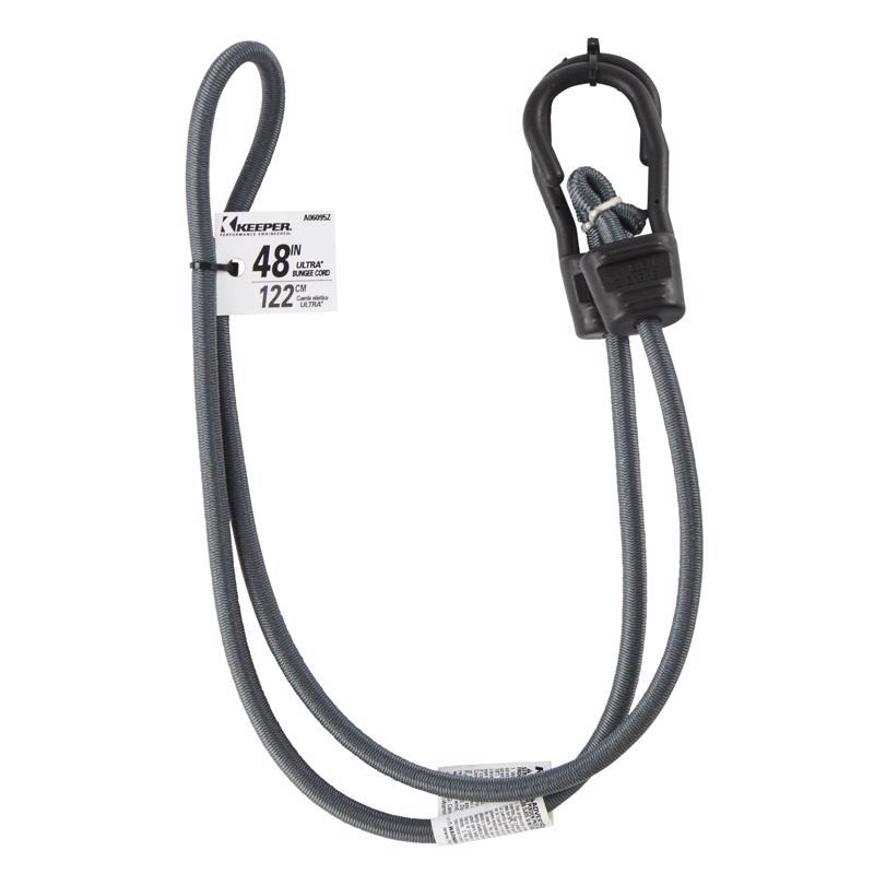 Keeper Gray Bungee Cord 48 in. L X 0.374 in. 1 pk