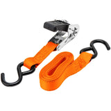 Keeper 1 in. W X 13 ft. L Black/Orange Ratchet Tie Down Strap 400 lb 1 pk