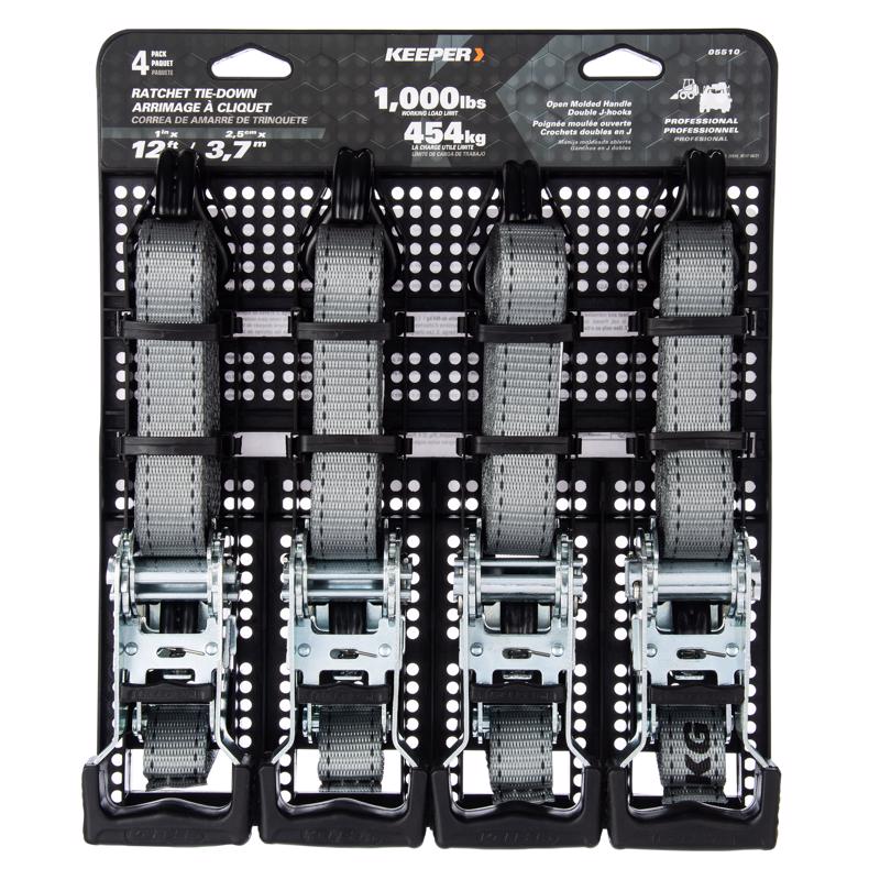 TIE DOWN STRAP 12' 4PK