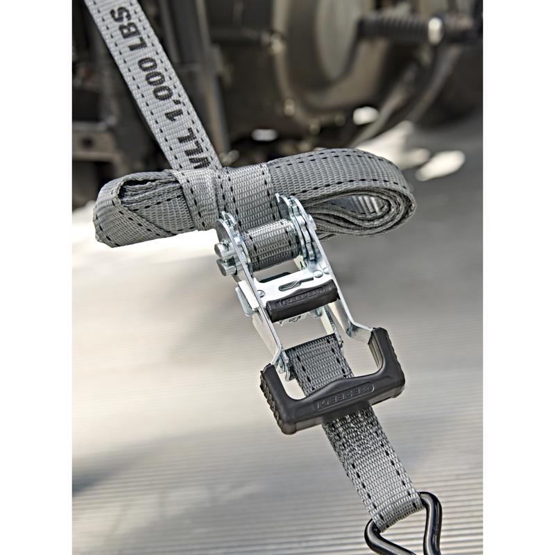 Keeper 1 in. W X 12 ft. L Gray Ratchet Tie Down Strap 1000 lb 4 pk