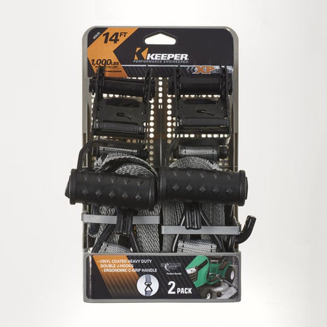 Keeper 1.5 in. W X 12 ft. L Gray Ratchet Tie Down Strap 1000 lb 1 pk