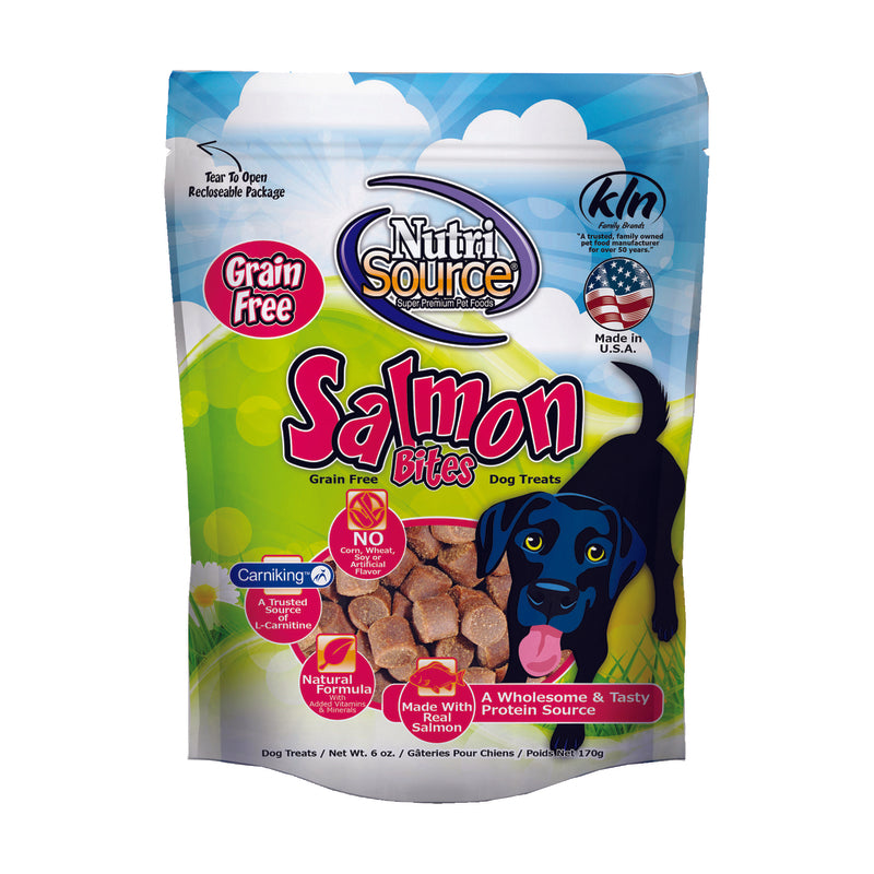 NutriSource Salmon Grain Free Treats For Dogs 6 oz 1 pk