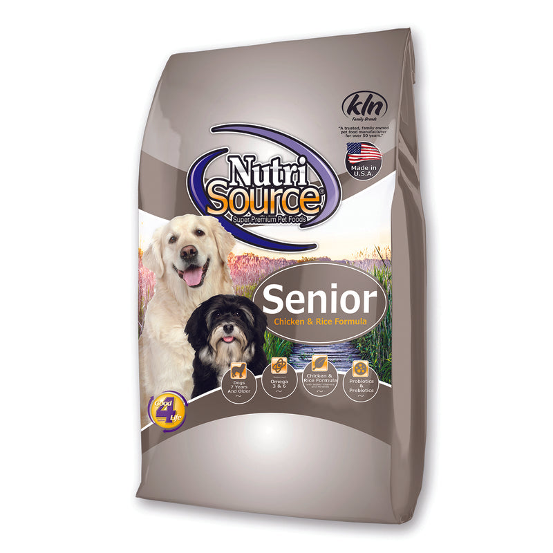 NutriSource Senior Chicken and Rice Cubes Dog Food 26 lb