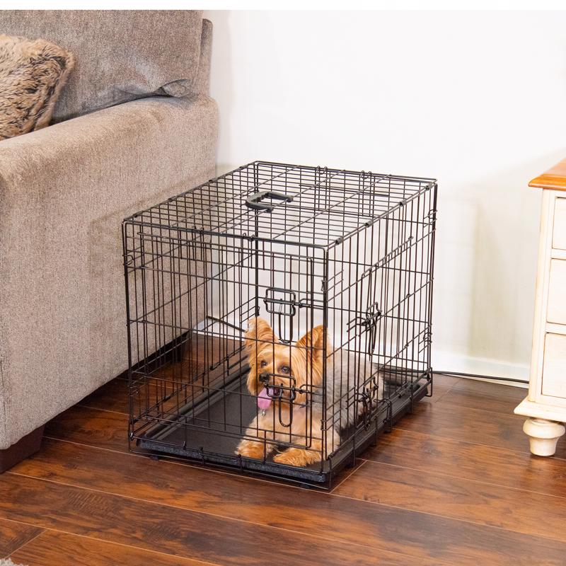 Pet Essentials Small Steel Dog Crate Black 20 in. H X 18 in. W X 24 in. D