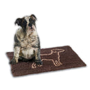 Spot Clean Paws 24 in. W X 35 in. L Gray Microfiber Dog Mat